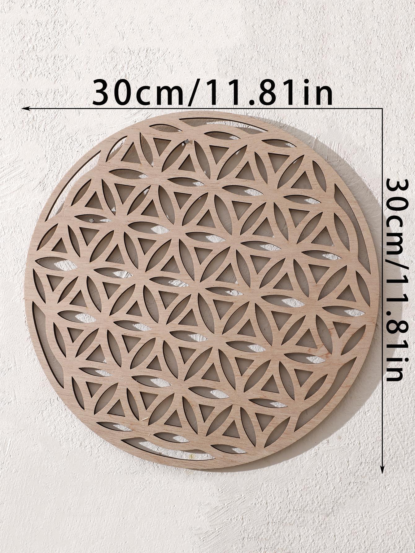 

Natural Wooden Wall Hanging Wall Art Decor Kaleidoscope Wall Hanging Decoration Wall Decor Boho Wall Accent for Living Room Gift