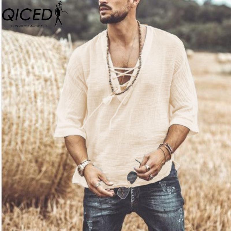 

Футболка с коротким рукавом из хлопка QICED, мужская модная свободная рубашка с коротким рукавом и принтом «Сострадательная рубашка» XXXXXL абрикосовый