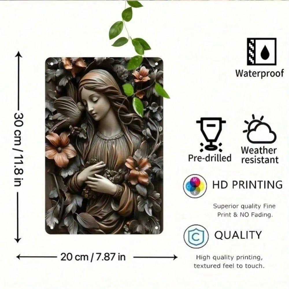 Metal Wall Art Vintage Sign 20x30cm Patio Decor