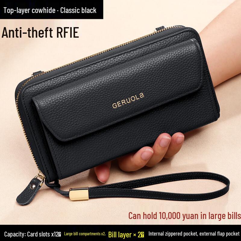 GERUOLA Women's Genuine Leather RFID Wallet & Crossbody