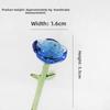 Mini Glass Flower Bouquet Colored Glaze Handcrafted Floral Sculpture  Home Room Decoration