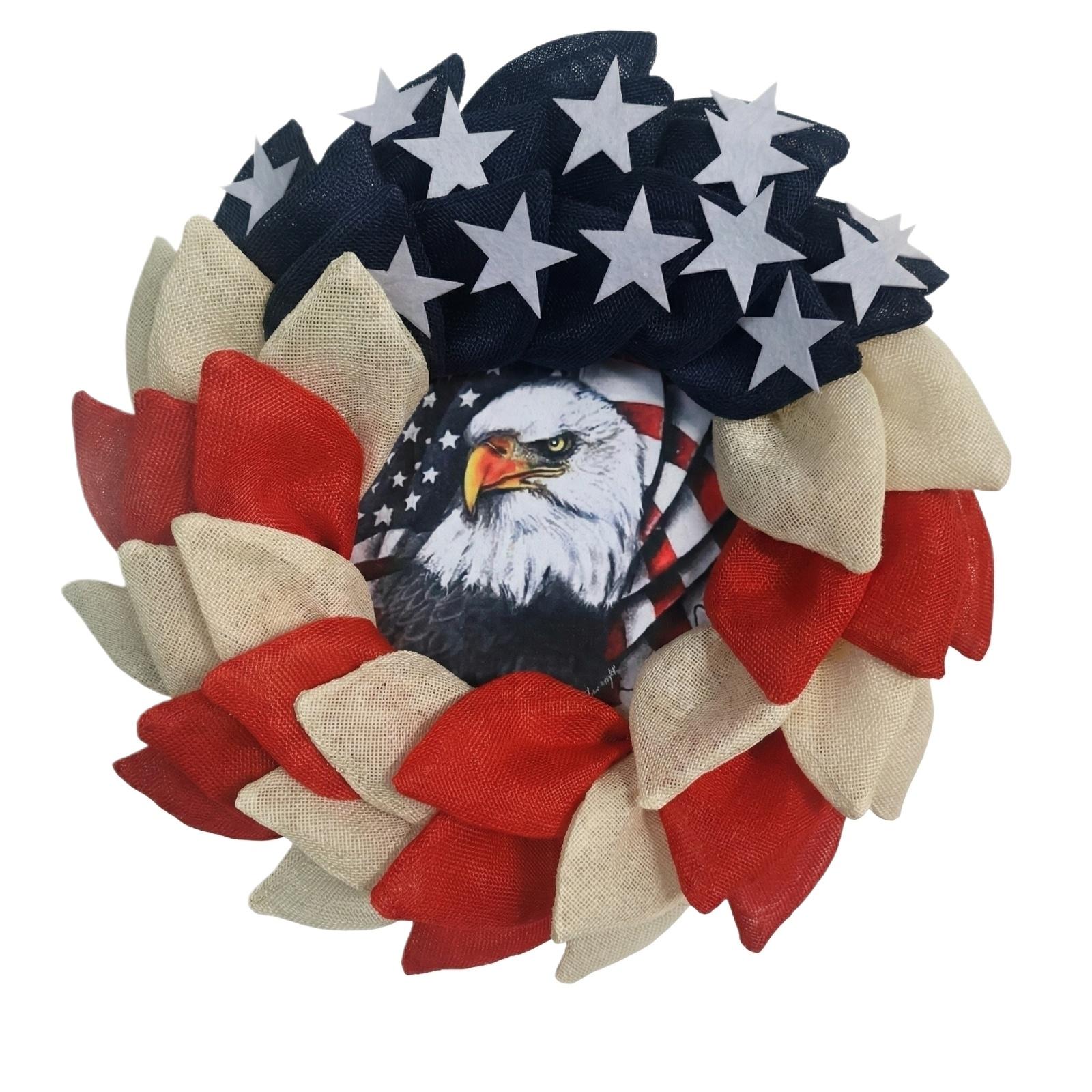 

Independence Day Wreath Door Pendant Home Courtyard Festival Decoration Pendant One Size