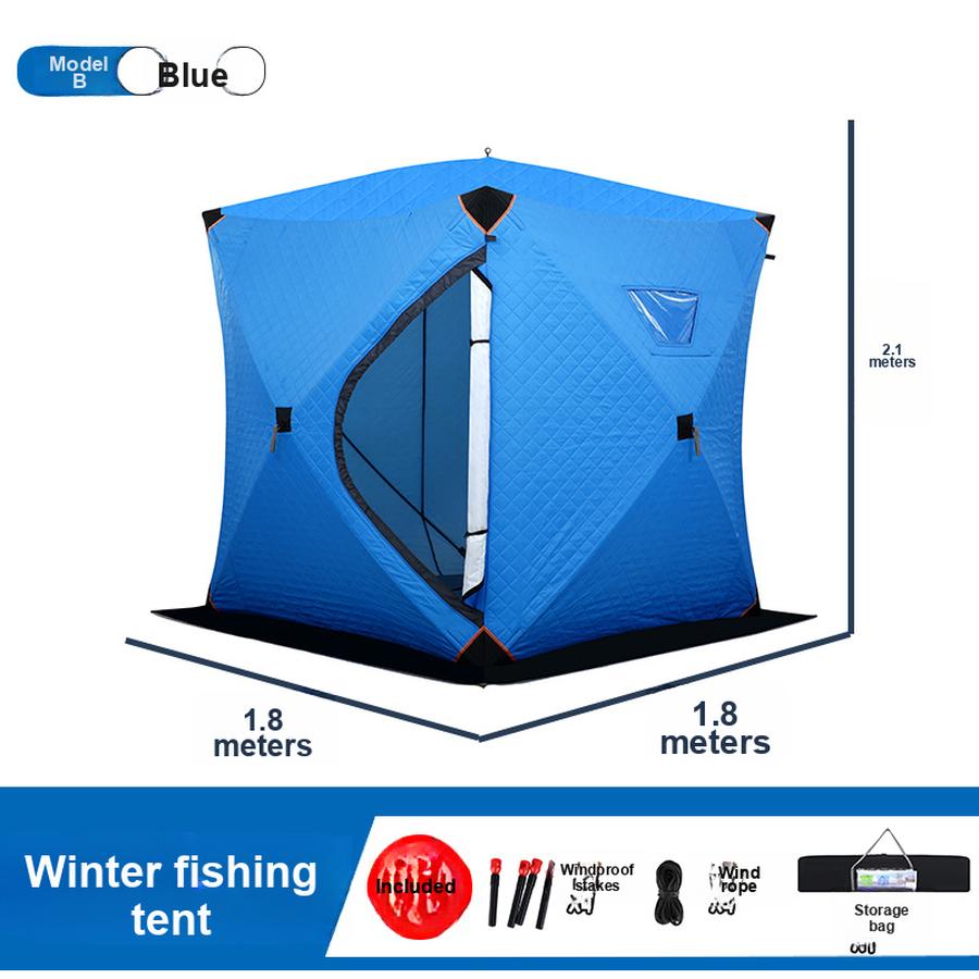 Guest Ice Fishing Tent Outdoor Tent Camping Tent Thickened Quilted Cotton Tent Extreme Cold Warmth Anti-Wind Waterproof