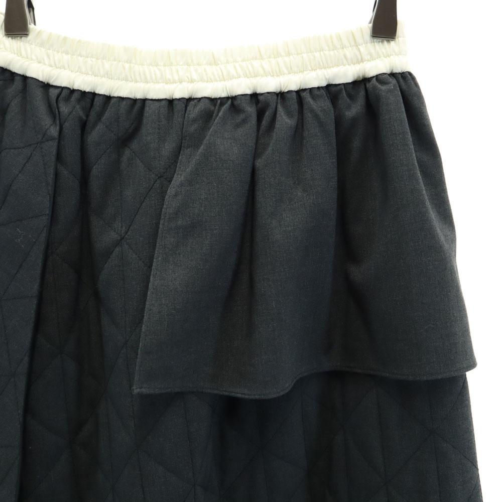 Unused Ray Beams Long Length Quilted Layers Skirt Charcoal Gray Women Used