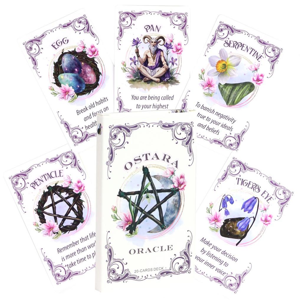 Ostara Oracle Deck 20 Pcs Oracle Cards, Inspirational Altar Deck To Recieve Divine Messages 12*7cm
