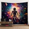 Astronaut Star Planet Tapestries - Meditation Starry Sky Living Room Decor Therapy Energy Field Art Background Design