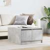 VidaXL Coffee Table with Drawers Concrete Grey 70.5x70x40 Cm, Center Table, Sofa Table, Accent Table, Side Table, 3328411
