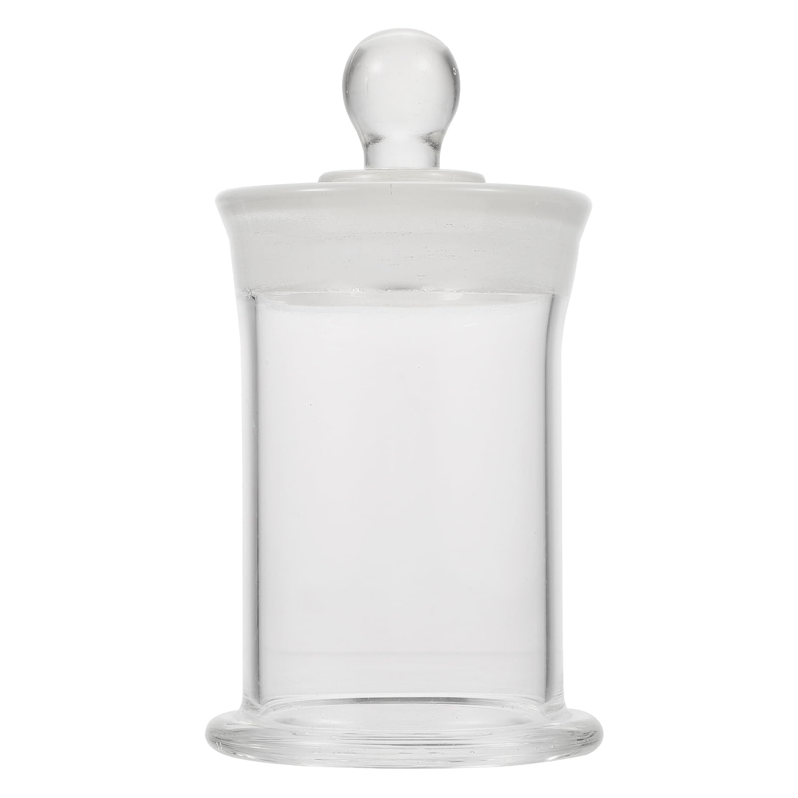 POPETPOP Glass Specimen Bottle, Heat-Resistant Leather Bottle, Clear Laboratory Bottle, Transparent Glass Bottle, Laboratory Bottle, Heat-Resistant, D