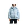 Fila Warm And Comfortable Casual Hooded Puffer Jacket Women Outerwear Autumn-Water-Blue F11W445901FBU