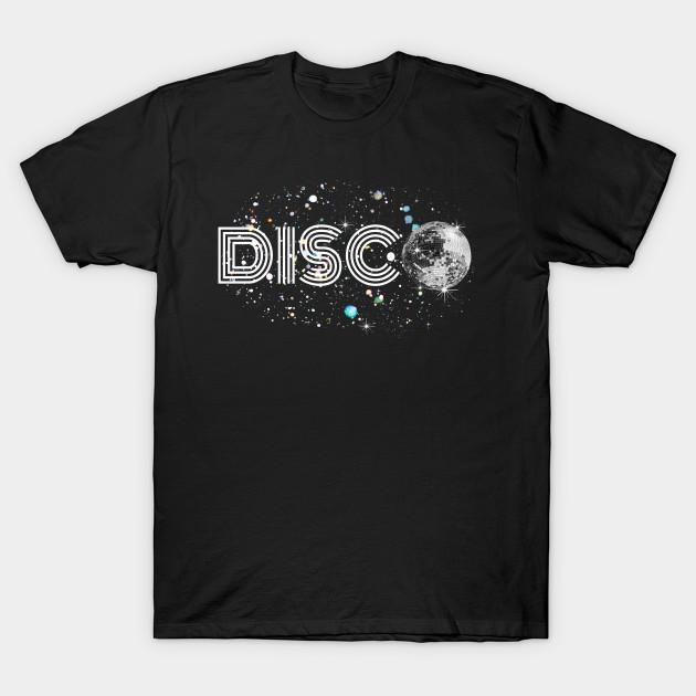 Men Black Print T-shirt Black And White Disco No-Cut Transfer Paper Print Cotton Tshirt 2XL чёрный