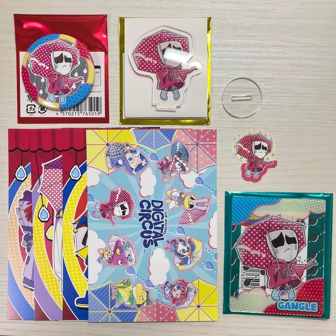 Amazing Digital Circus Acrylic Stand Card Zooble Goods Set Rainy Day