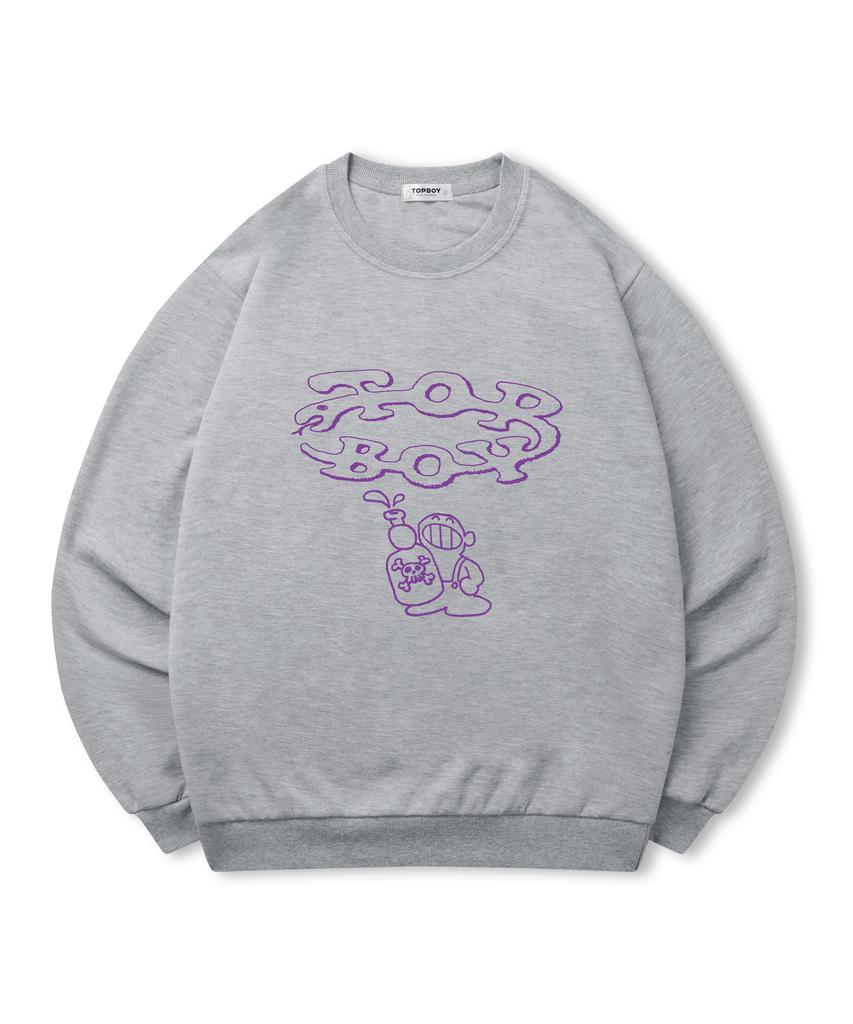 TOPBOY [Non-Fleece Or Fleece-Lined] Assassin Print Sweatshirt (Type B)