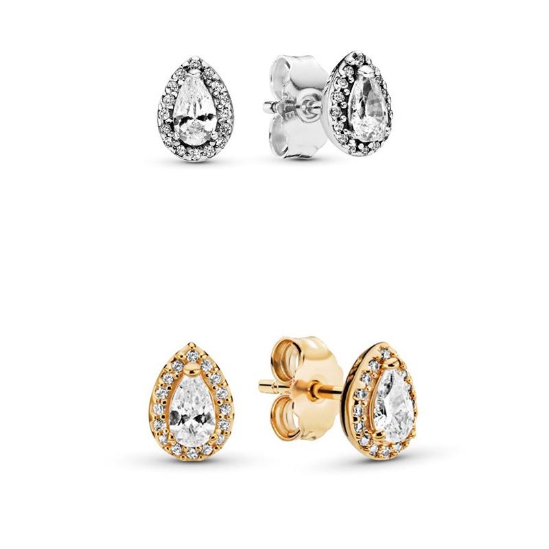 Earrings Silver Waterdrop Girl Woman Gift Presents Ear Jewelry Studs