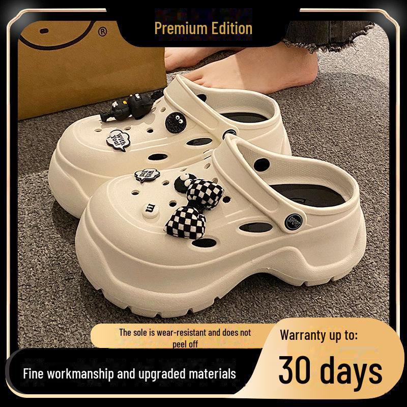 

Женские пляжные тапочки EVA 2024 года на толстой подошве с нескользящим закрытым носком 38-39 (approx. 23.5cm)