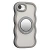 For iPhone 16e Case Magnetic Case Wave Edge TPU+Acrylic Phone Cover with Mirror Kickstand
