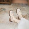 Summer new shallow mouth Mary Jane shoes women's pearl inner height increase word with soft sole summer single shoes