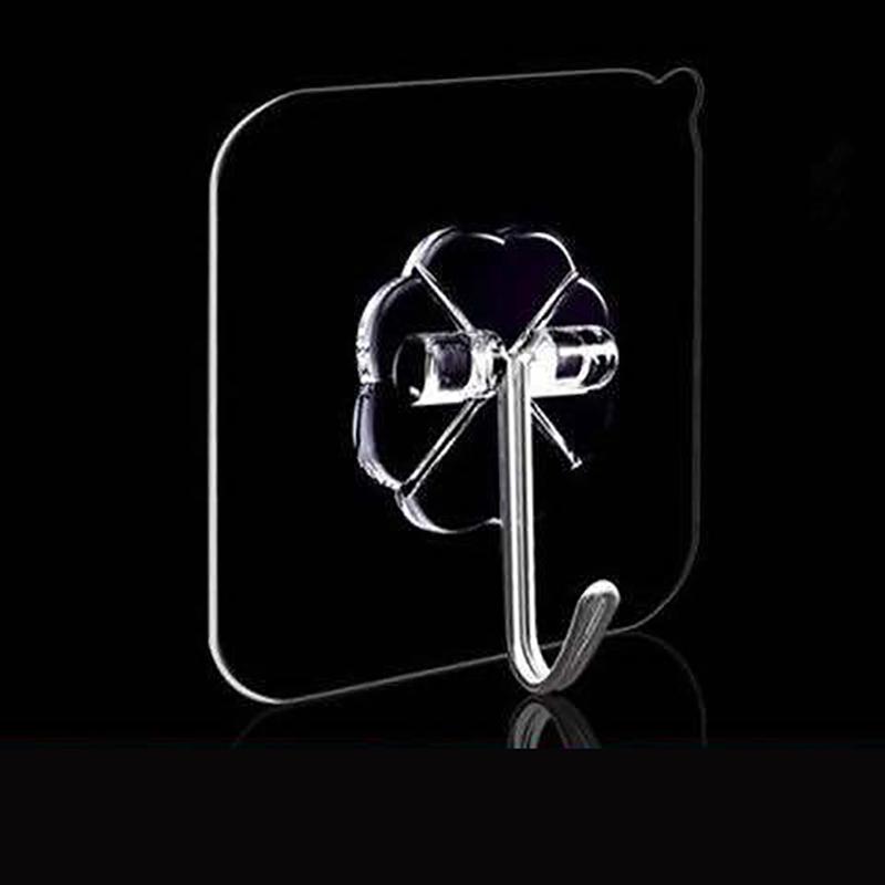 1-20PCS Transparent Adhesive Hook Without Perforated Hook