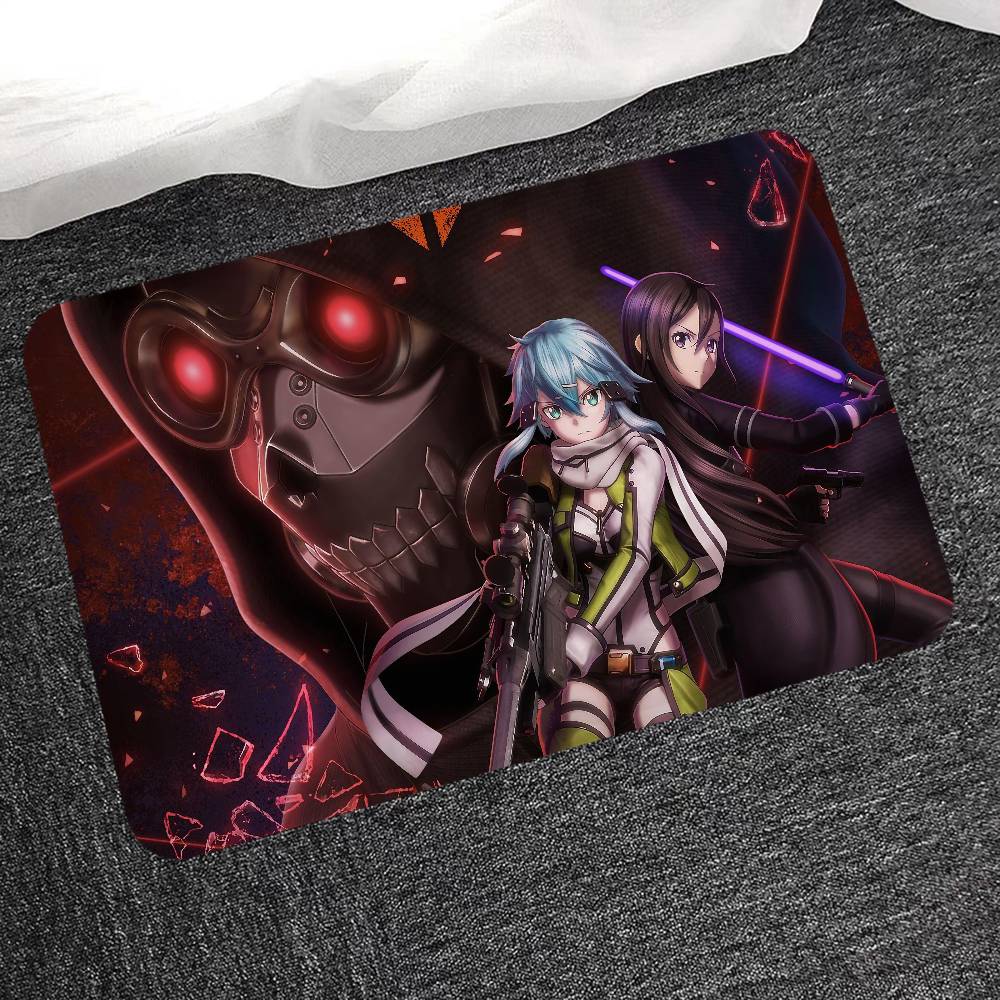 Adventure Anime Sword Art Online Bathroom Mat Kids Room Bedroom Decoration Balcony Anti-Slip Doormat Living Room Welcome Rug