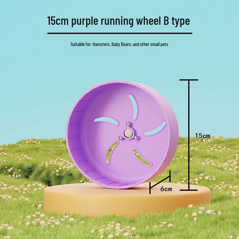 Super Silent Hamster Running Wheel Toy - Large Size Golden Hamster Exercise Ball with Stand for Cage Landscaping.