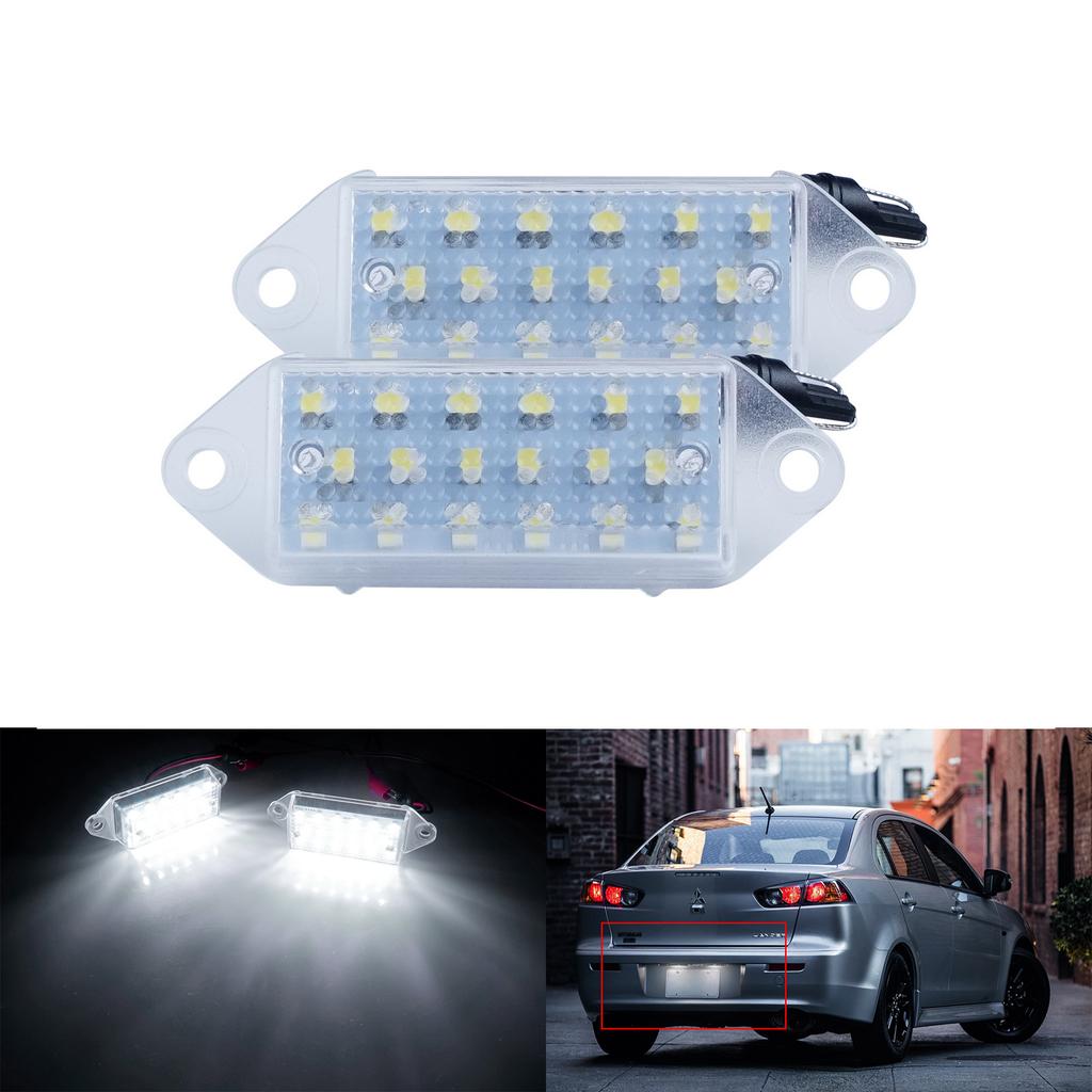 2x No Error LED License Number Plate Light For Mitsubishi Lancer EVO VIII IX X 03+