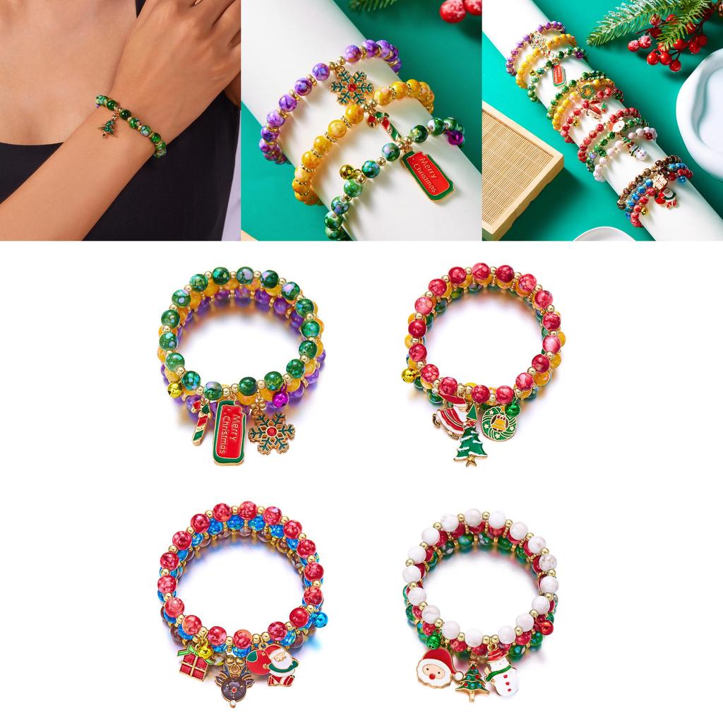 Holiday Themed Alloy Hand Jewelry Trio For Women Christmas Celebration Gift