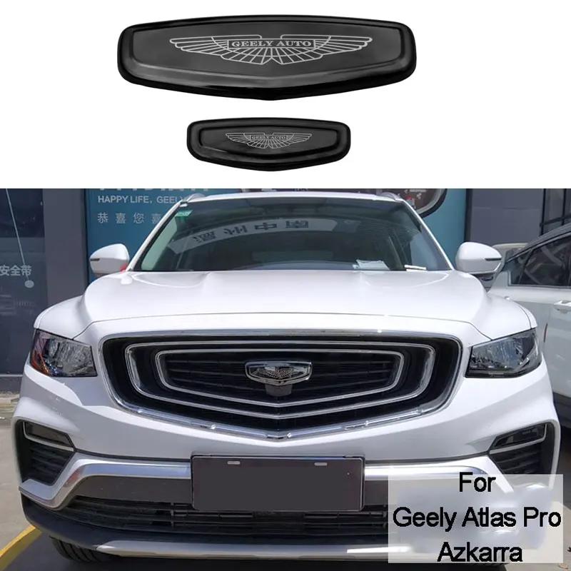 For Geely Coolray Geely Tugella Atlas Pro Azkarra 2015-2022 Black Badge Logo Emblem Decal Racing Grill Hood Sticker Styling