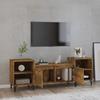 821201 vidaXL TV Cabinet Smoked Oak 160x35x55 Cm Engineered Wood