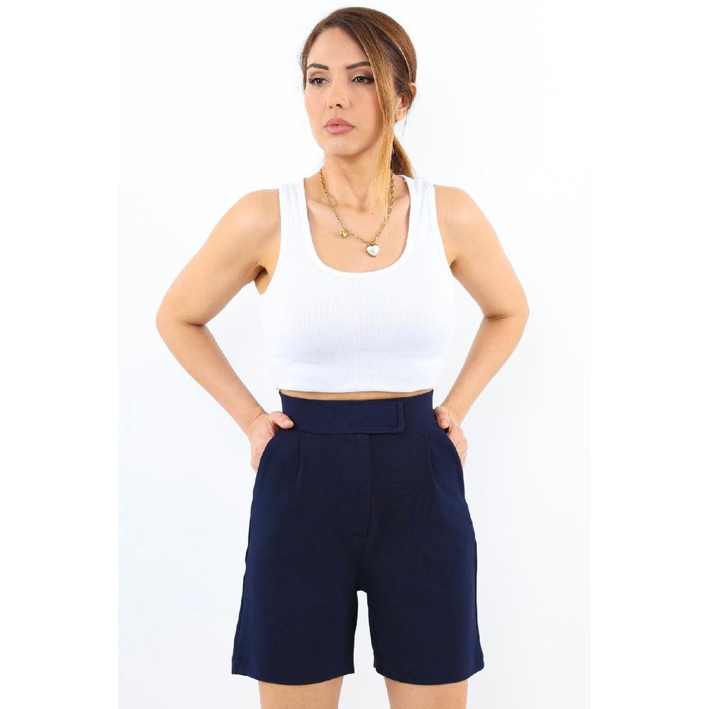 Line Damen-Lycra-Shorts mit Klettverschluss in Schwarz