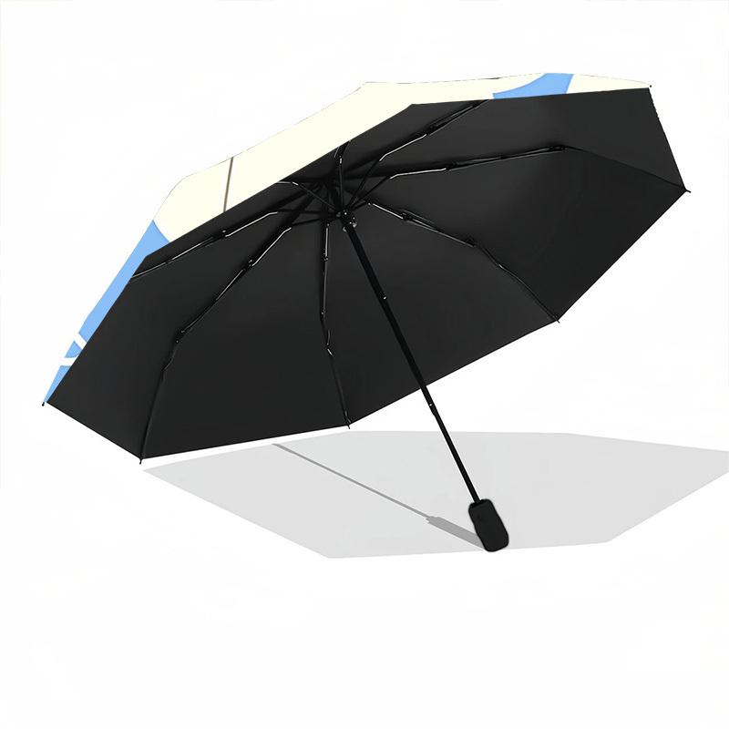 1pc Cats Heart Automatic Folding Umbrella Portable Collapsible 8-Rib Umbrella for All Seasons, Casual Outdoor Accessory, B07