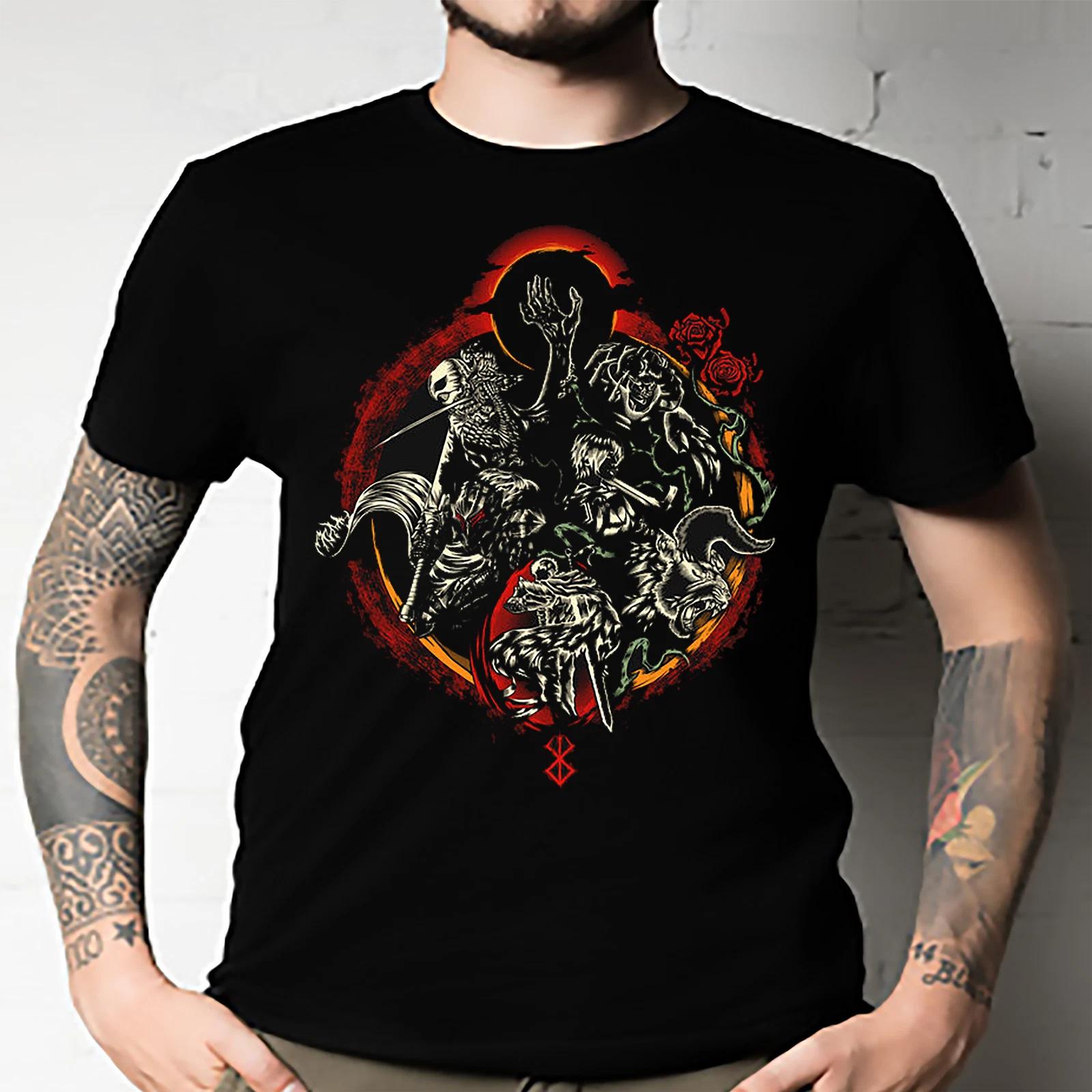 Men s and Women s T-shirts Berserk Manga Strip Guts Berserker Armour Anime L
