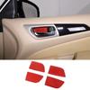 Red Carbon Fiber Inner Door Bowl Trim Panel Sticker For Nissan Pathfinder 13-18