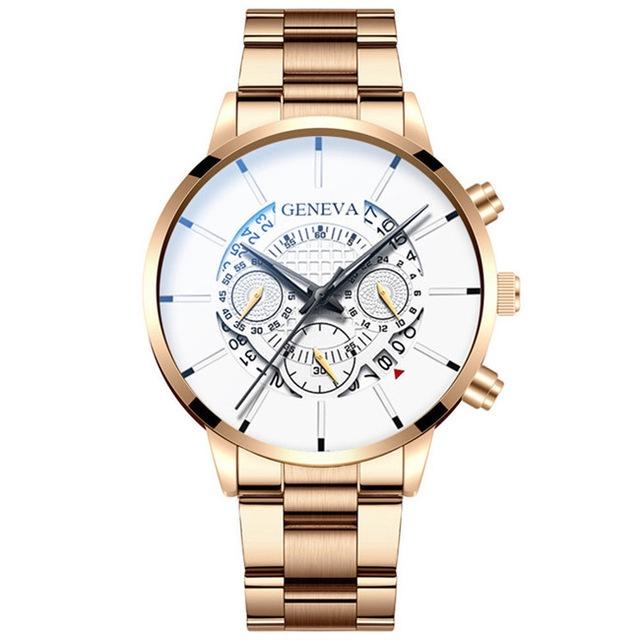 Trend Mens Fashion Watch Geneva Creative Calendar New Arrivals Alloy Steel Watch