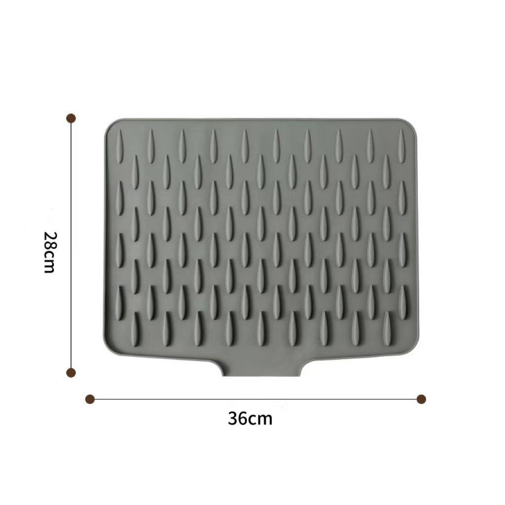 Countertop Raised Slope Draining Mat – Heat-Resistant, Non-Slip, Thickened Pad for Kitchens