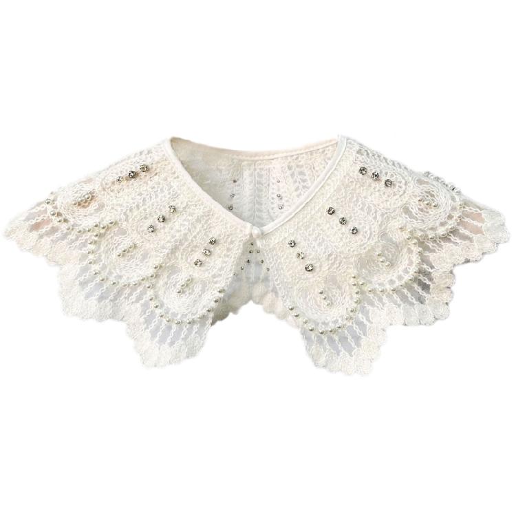 Floral Shirt Collar Detachable Embroidery Faux Collar Female Clothes Accessories