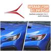 Red Soft Carbon Fiber Headlight Eyebrow Trim Sticker For Subaru WRX VB -