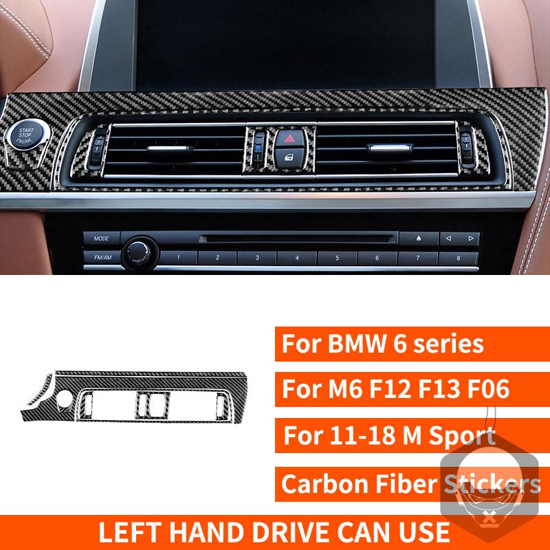 Nálepky z uhlíkových vlákien na ovládanie klimatizácie klimatizácie pre BMW radu 6 M6 F12 F13 F06 2011-2018 M