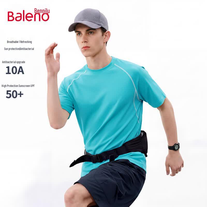 Baleno Men s Lightweight Antibacterial Breathable Short Sleeve T-Shirt EU 37