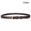 Women'S Belt With Fine Matching Western Pants 2Cm Wide Pu Leather Metal Buckle Belt Simple Versatile  Decoration