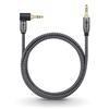 Goobay câble audio jack 3.5 coudé 90° gold nylon tressé 2m