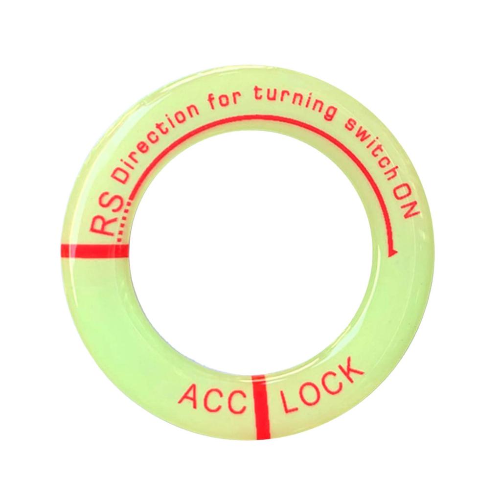 Ignition Key Ring Ignition Switch Cover Sticker Luminous Ignition Key Ring Luminous Key Ring