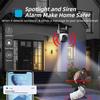 ICSEE Xiongmai Wireless Outdoor PTZ Camera with Three-Lens, Three-View, and Full-Color Monitoring