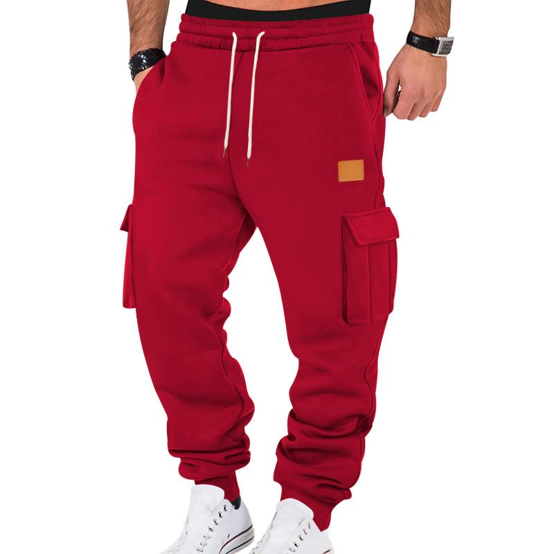 Cross-border American New European and American Men's Autumn and Winter Sports Casual Trousers Men's Sports Multi-pocket Overalls Sweatpants Men's