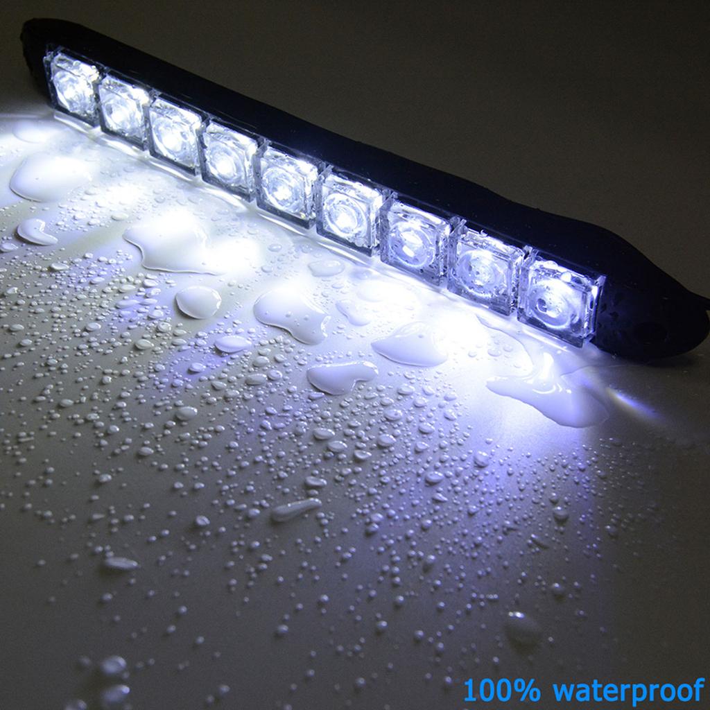 2 Stück Auto-Nebelscheinwerfer IP65 Wasserdicht Super Helles Fahrlicht Weiß 12V 9 LED Geringer Stromverbrauch Tagfahrlicht für Auto