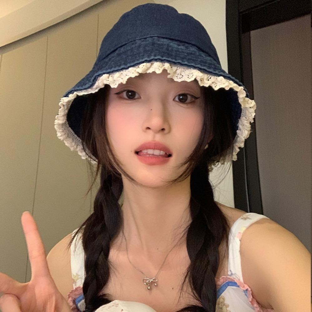 Face Covering Fisherman Hat Retro Bowl Hat Versatile Beach Hat  Summer