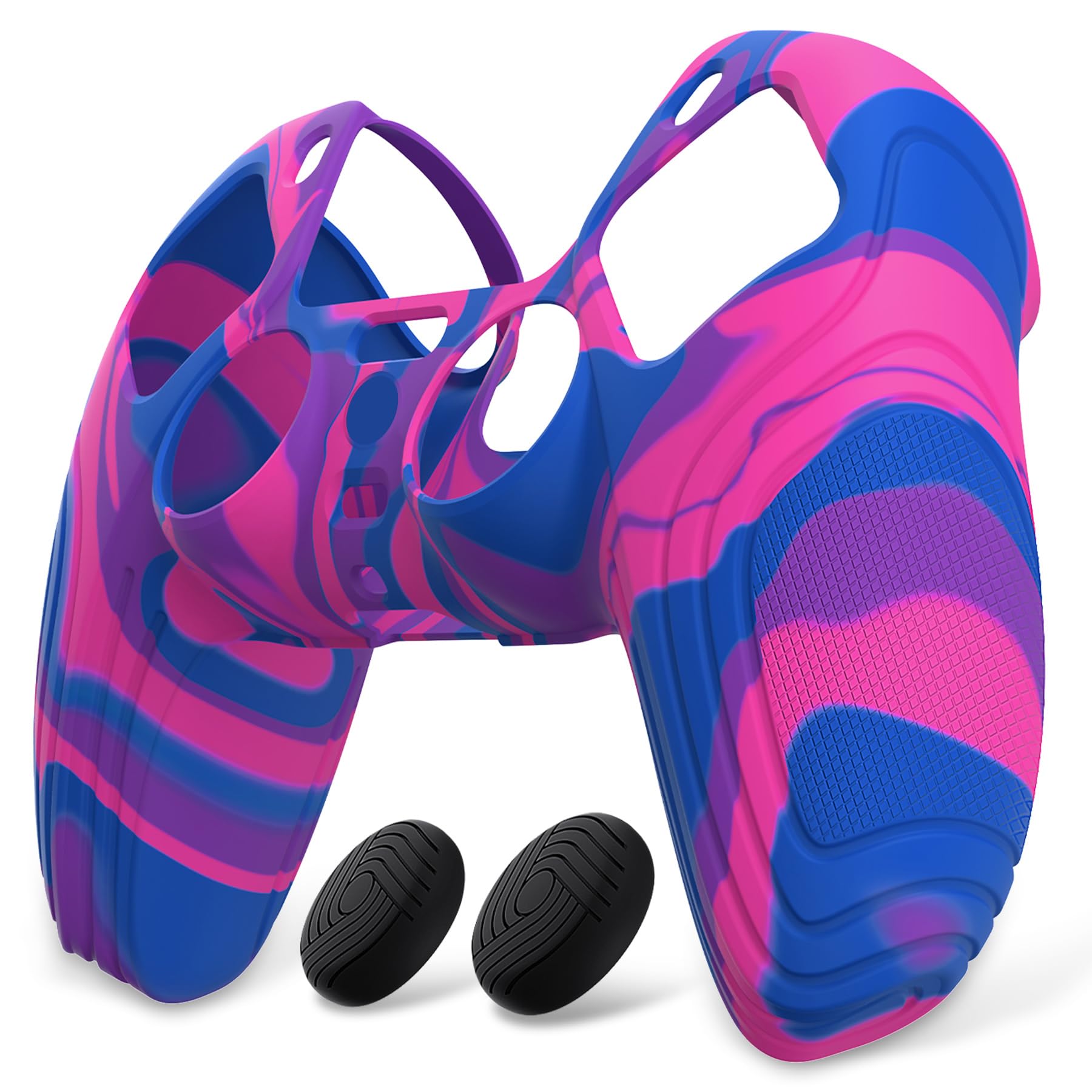 

eXtremeRate PlayVital Protective Cover for PS5 Controller Silicone Skin Ergonomic Soft Rubber Protective Case with Thumbstick Caps for PS5 Controller