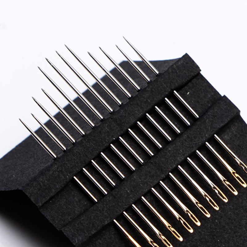 12pcs Needles Multi-size Side Opening Stainless Steel Darning Sewing Blind Needle DIY Sewing Needle