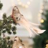 Yousheng 2Pcs Artificial Simulation Birds Ornament Glitter Feathered Bird Christmas Tree Ornaments Clip Foam Fake Birds for Wreath Garland Crafts Tree