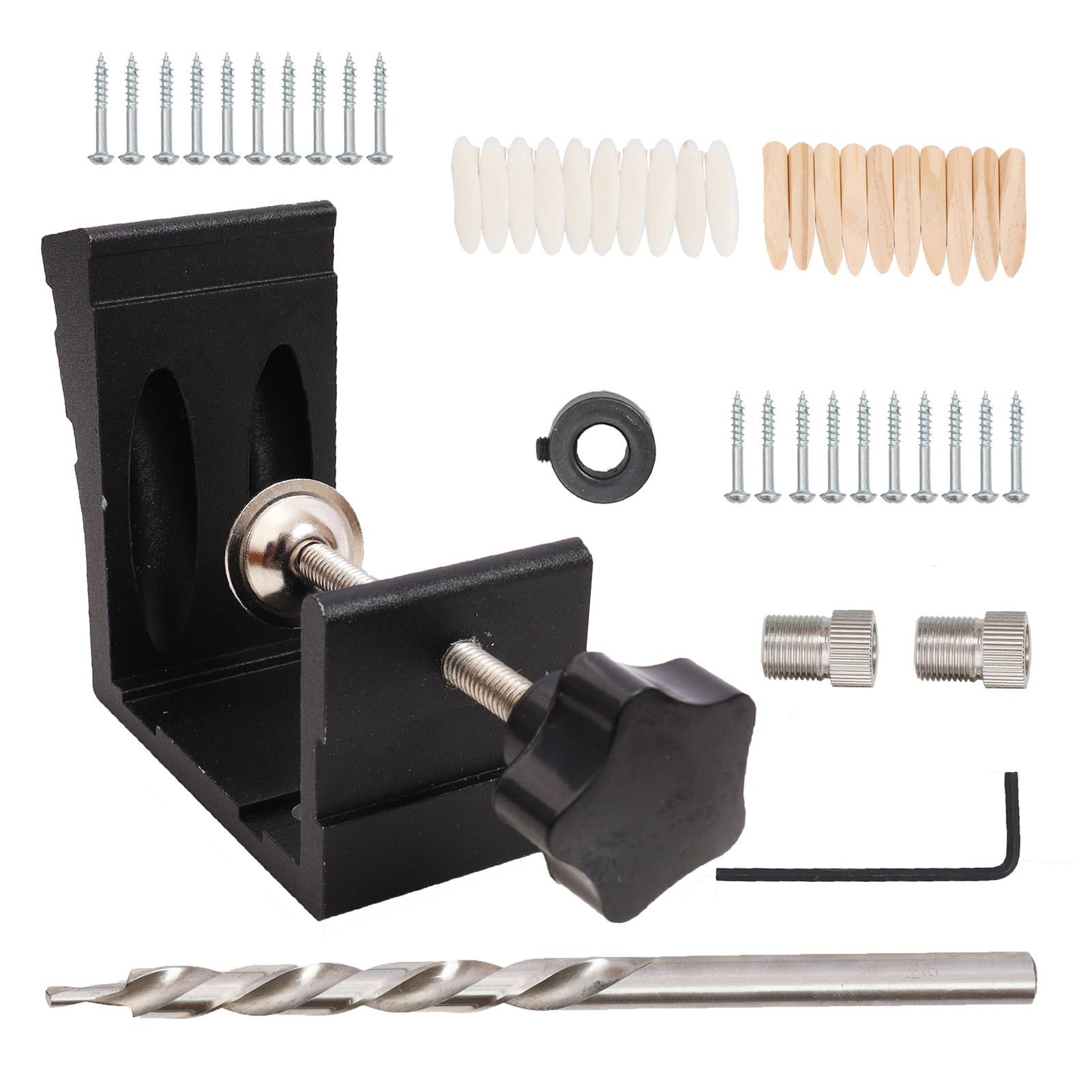 

Набор из 46 предметов для сверления наклонных отверстий по дереву, прочный и точный кондуктор для сверления наклонных отверстий из алюминиевого сплава