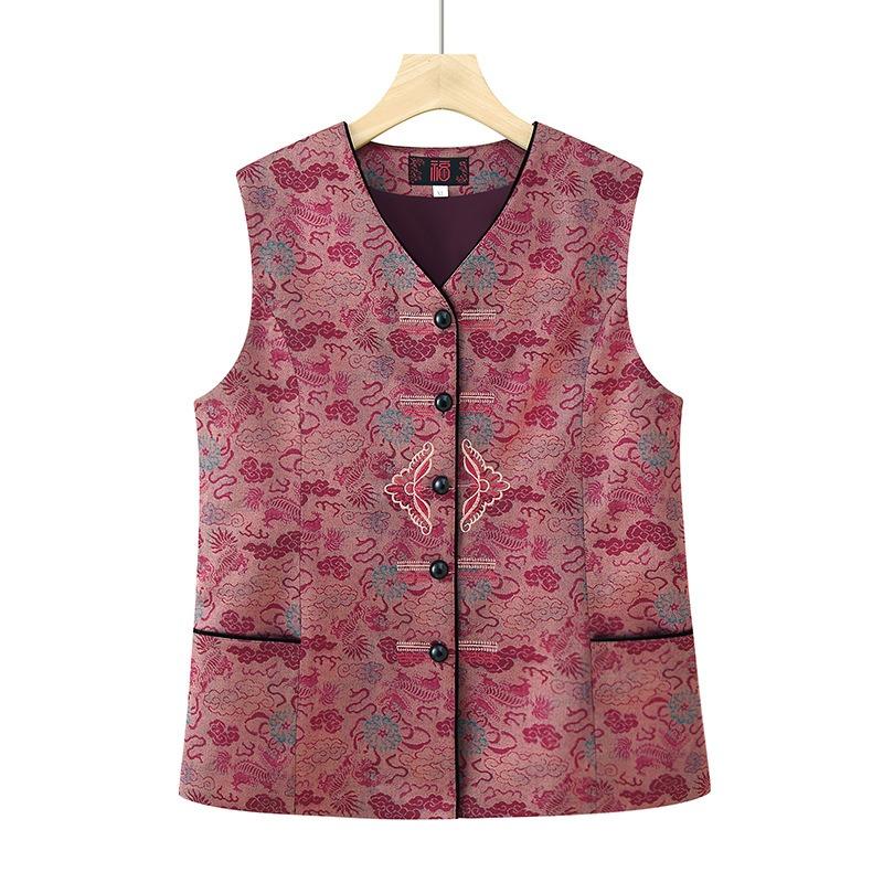 Dámská vesta, tenká vesta, stará paní nosící vestu