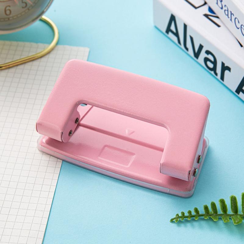 Dual-Hole Puncher Non-slip Handle Portable Hole Punch Tool Effortless Punching 10 Sheets Capacity for DIY Binder Albums